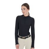 Equestro Women's Long Sleeve Technical Training Polo